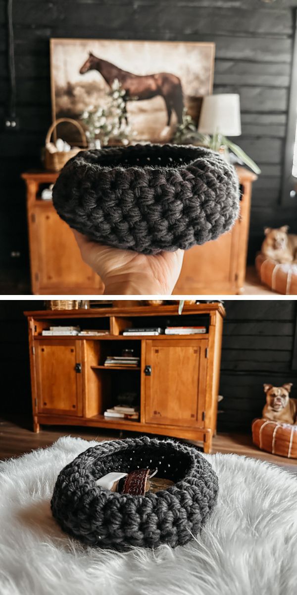 basket free crochet pattern