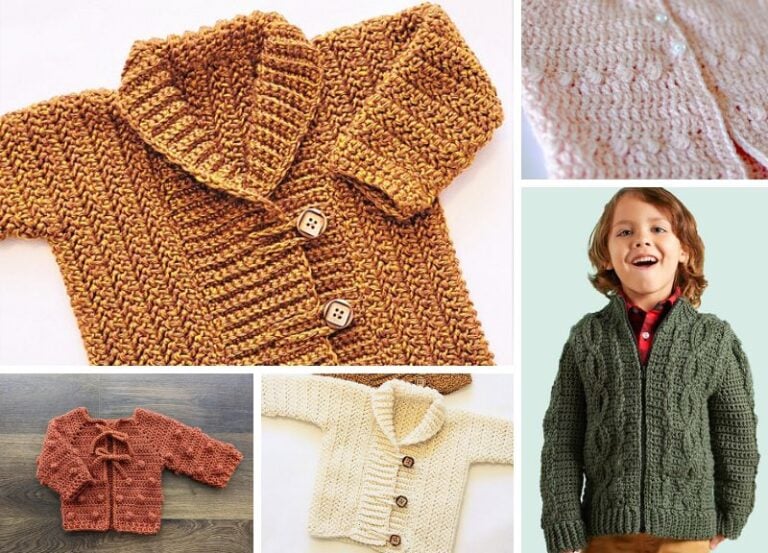 41 Crochet Baby Sweater and Cardigan Ideas with Free Patterns