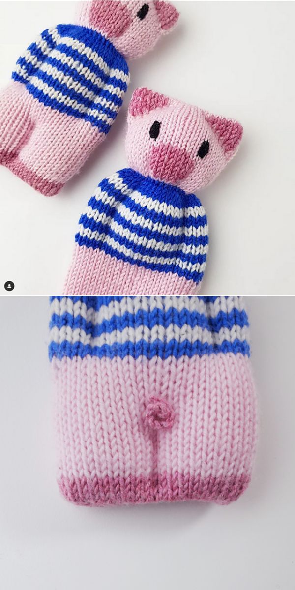 free knitted pig pattern
