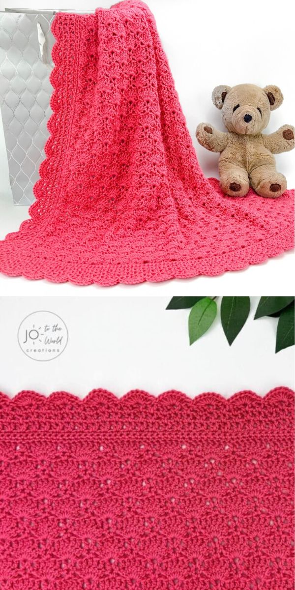 lacy baby blanket free crochet pattern