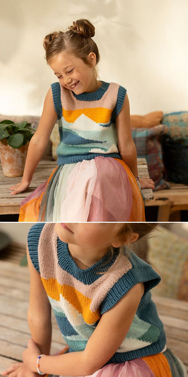 vest for kid free knitting pattern