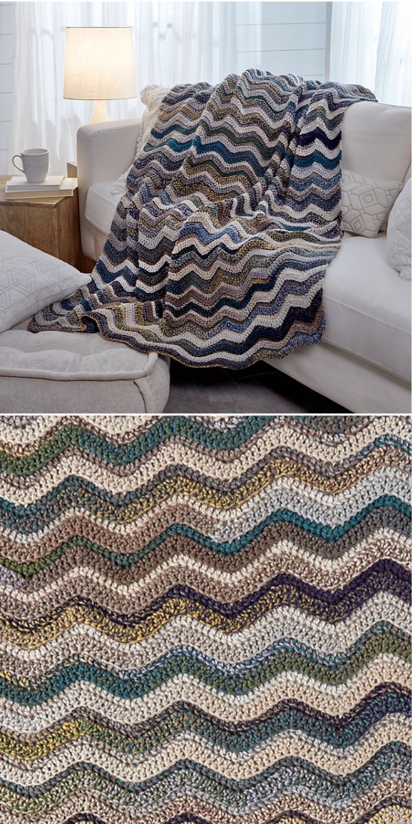 free crochet ripple blanket pattern