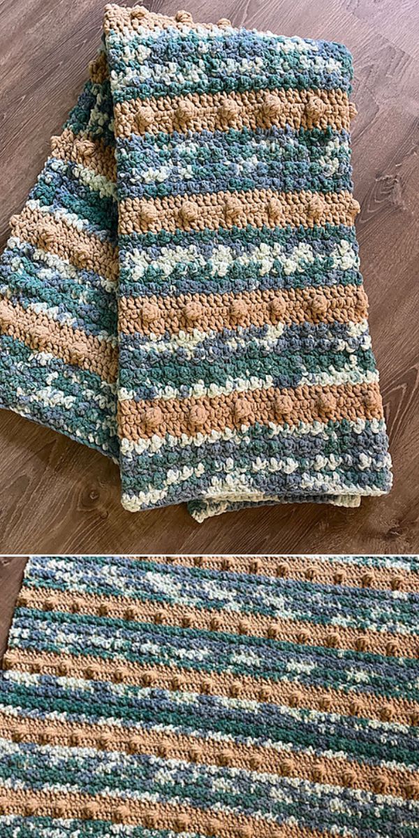 free crochet textured blanket pattern