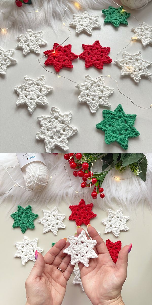free crochet snowflake pattern