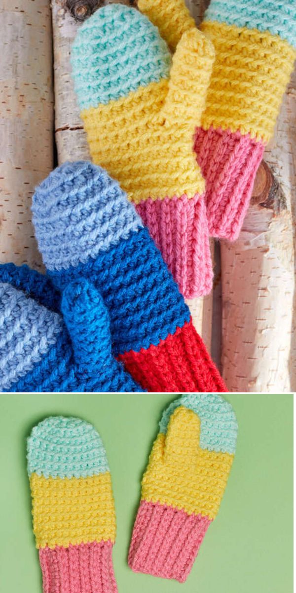 crochet mittens free pattern