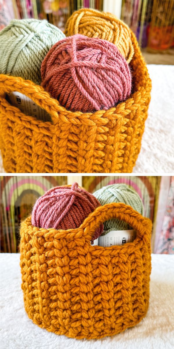 Fireside Basket // Crochet PDF Pattern