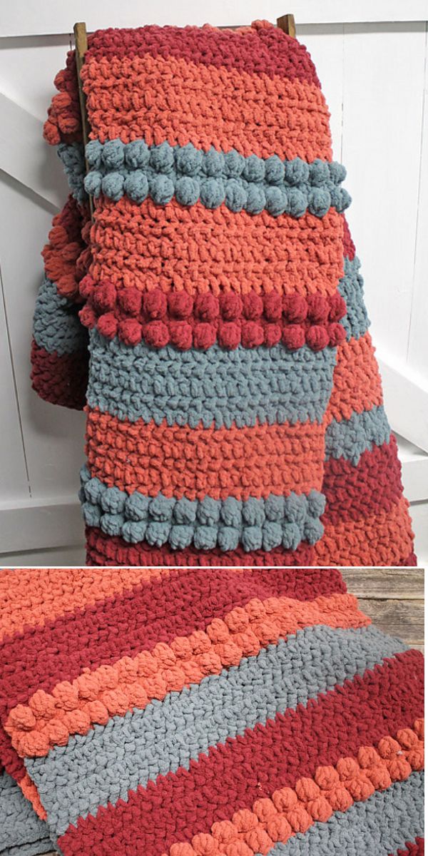 textured blanket free crochet pattern