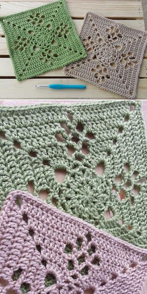 Lattice Square free crochet pattern