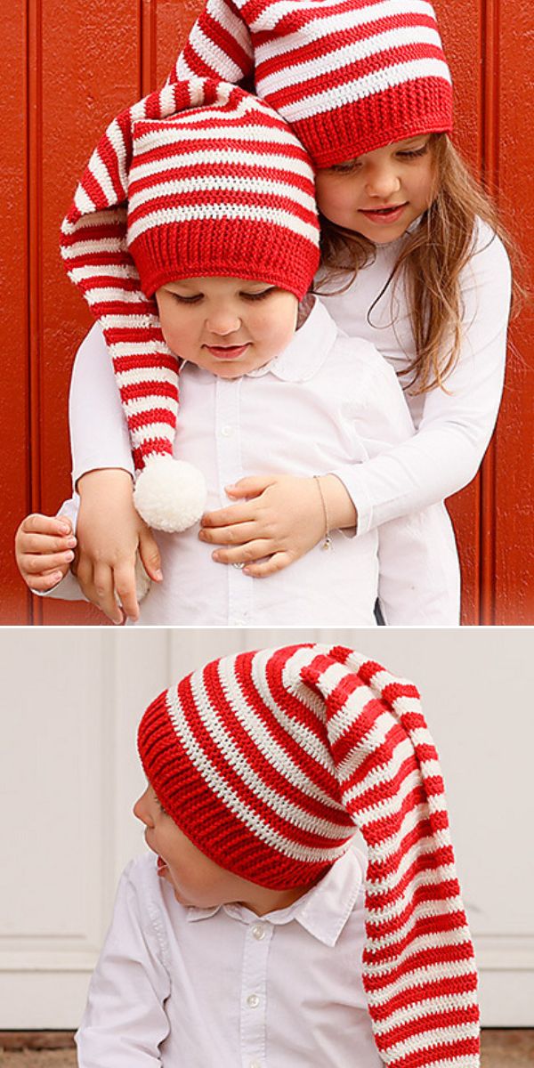 free crochet santa helper hat pattern