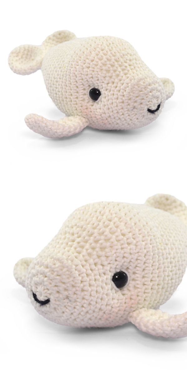 beluga whale amigurumi free crochet pattern