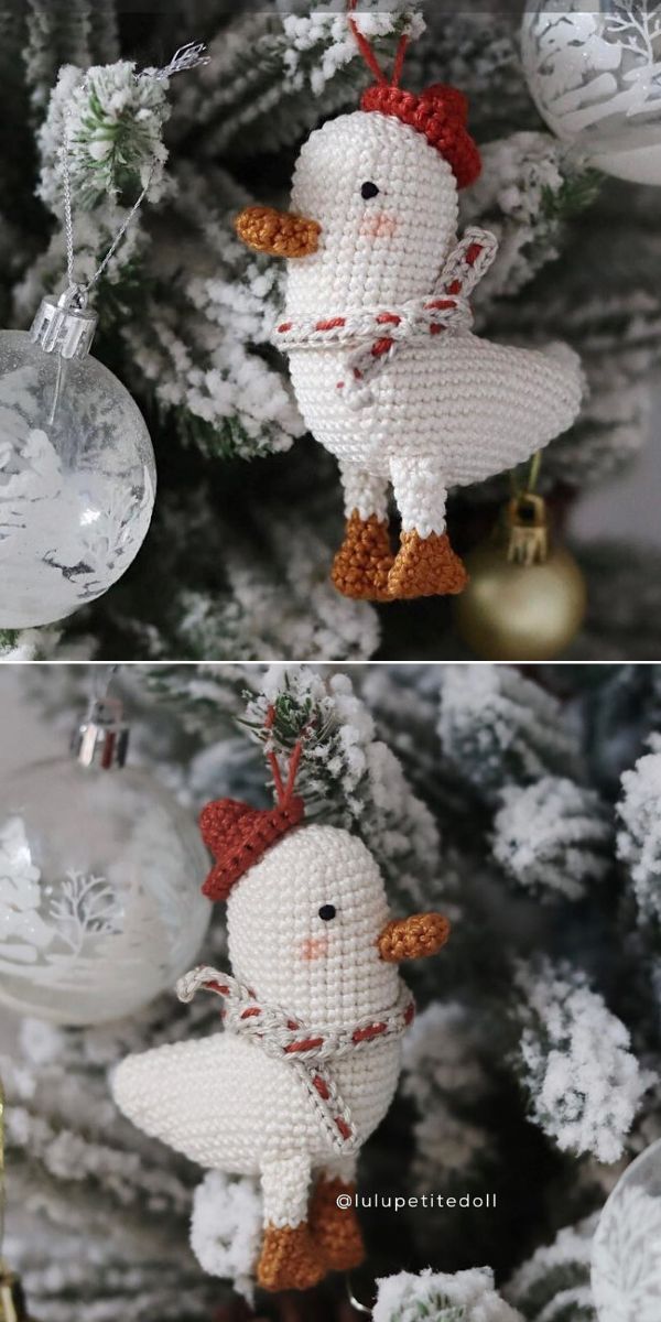 Christmas duck free crochet pattern