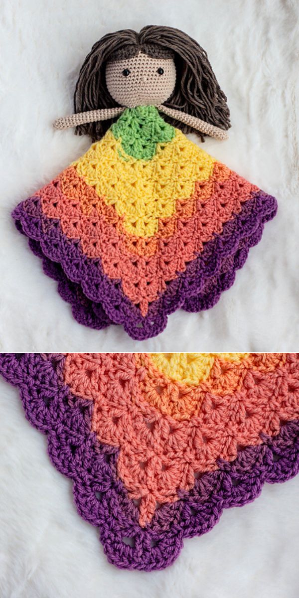free crochet lovey blanket pattern