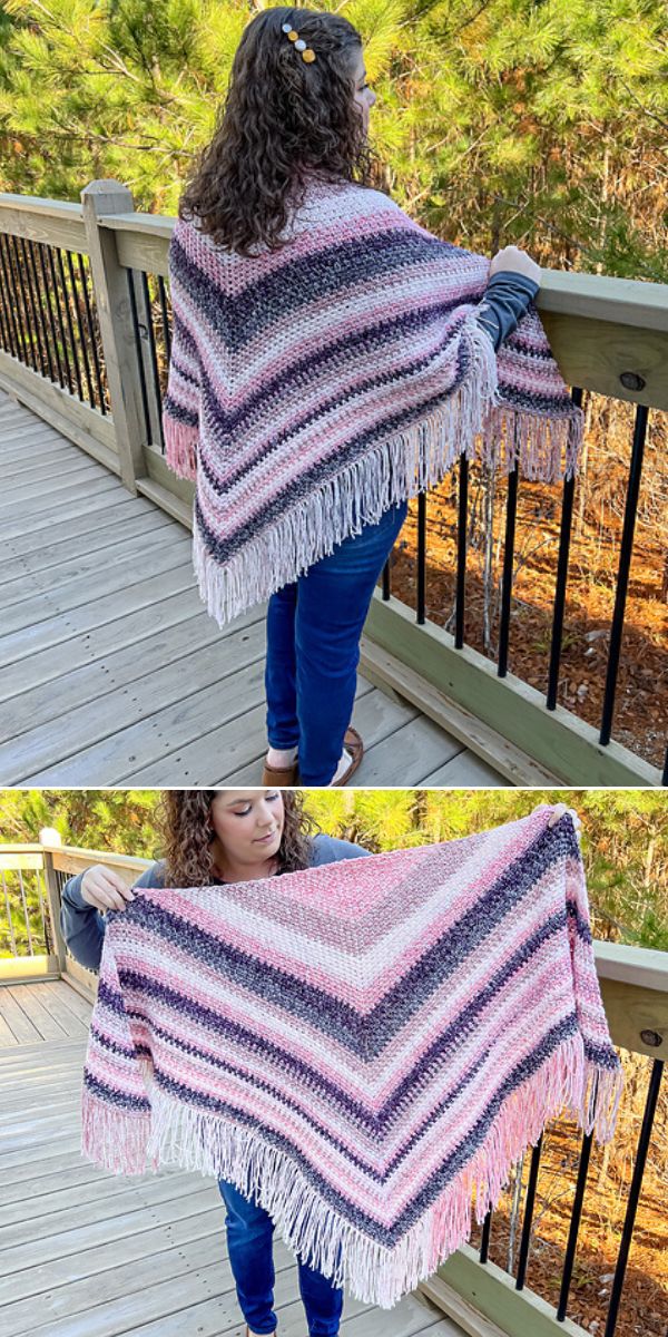 easy crochet shawl free pattern