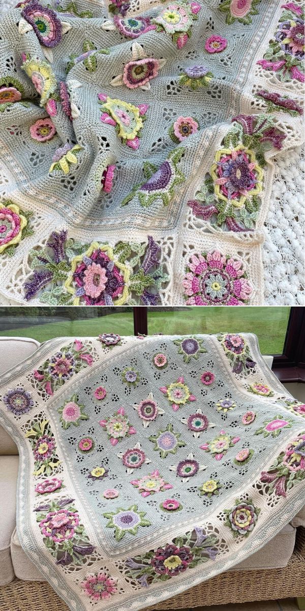 Fruit Garden Blanket free crochet pattern