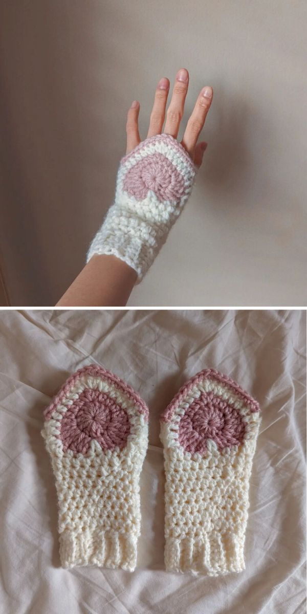 free crochet hand warmers pattern