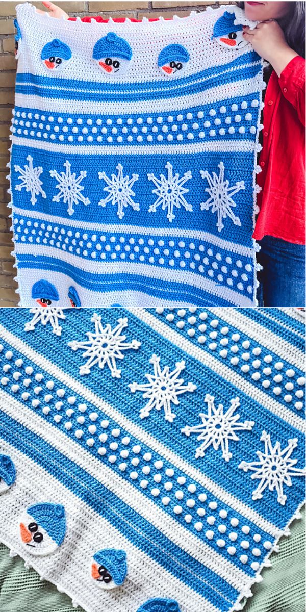 Christmas blanket free crochet pattern