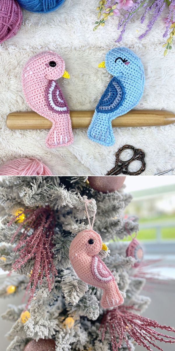 crochet songbird ornament pattern