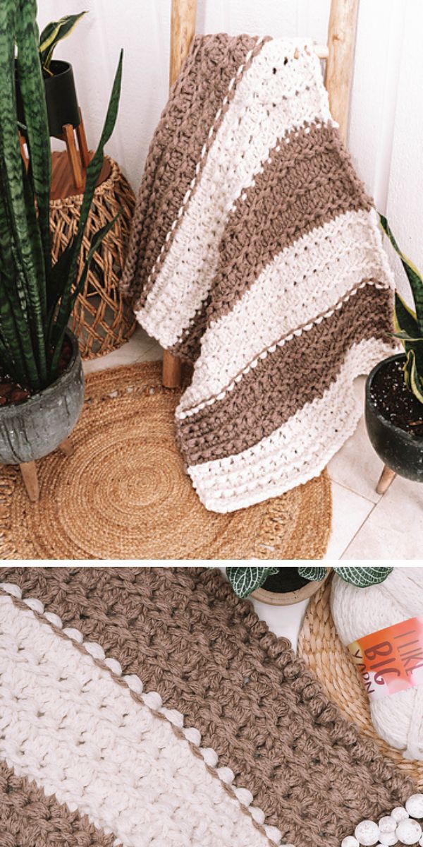 knitted chunky blanket free pattern