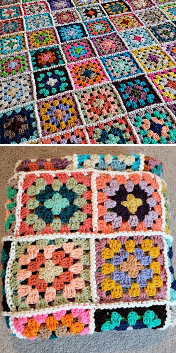 free Granny Square Blanket crochet pattern