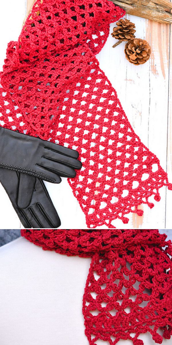 free crochet lace scarf pattern
