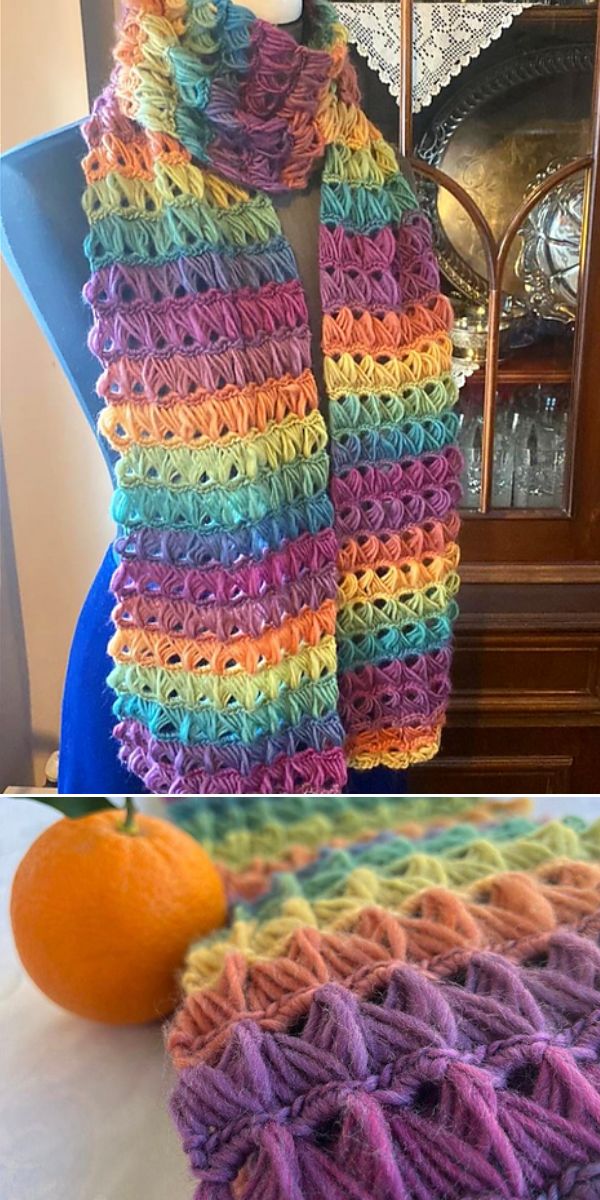 lacy scarf free crochet pattern