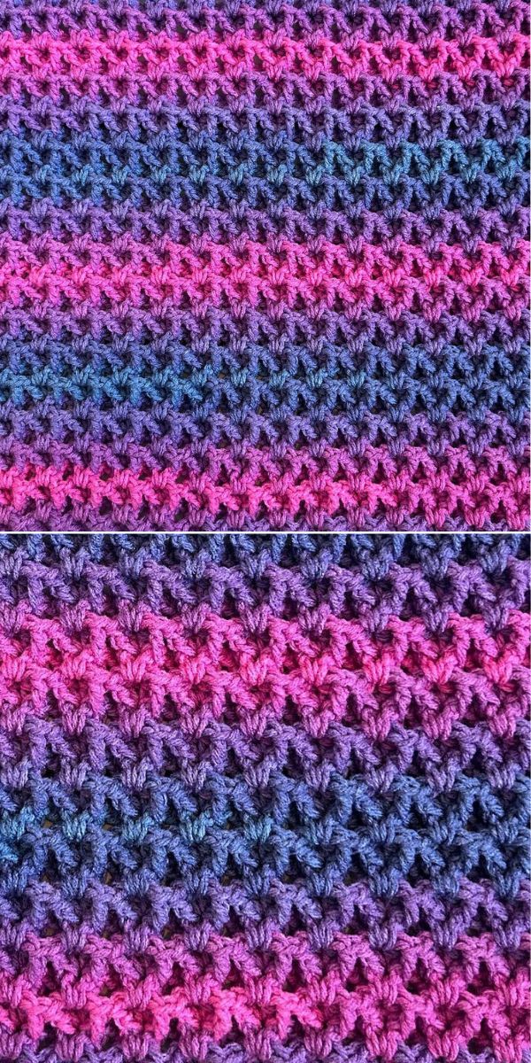 free crochet 3d v-stitch pattern