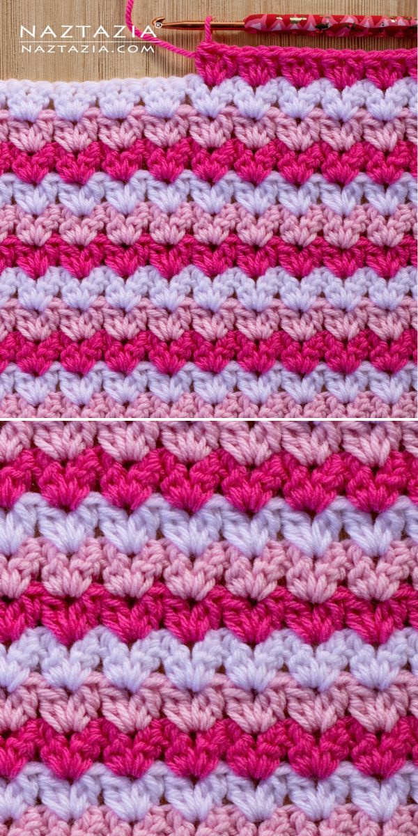 free crochet v-stitch cluster pattern