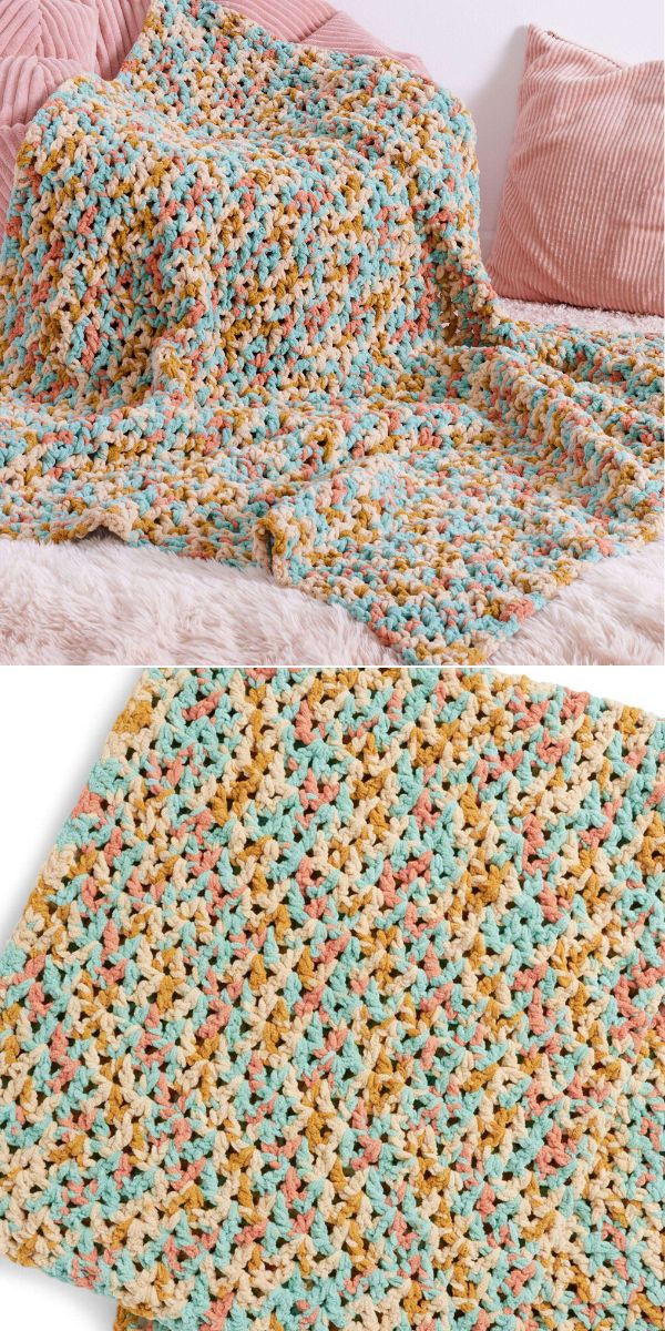 easy crochet throw free pattern