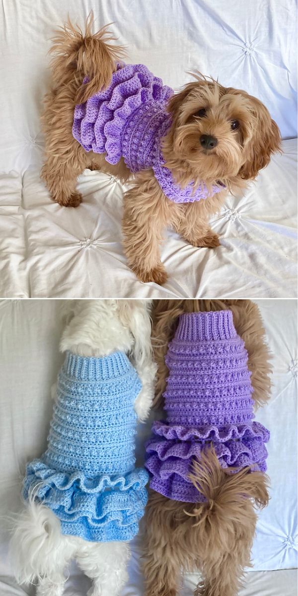 free crochet dog dress pattern