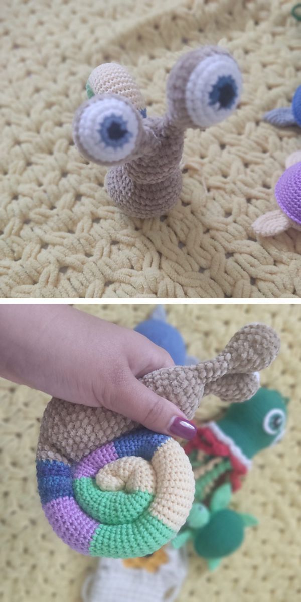 snail amigurumi free crochet pattern
