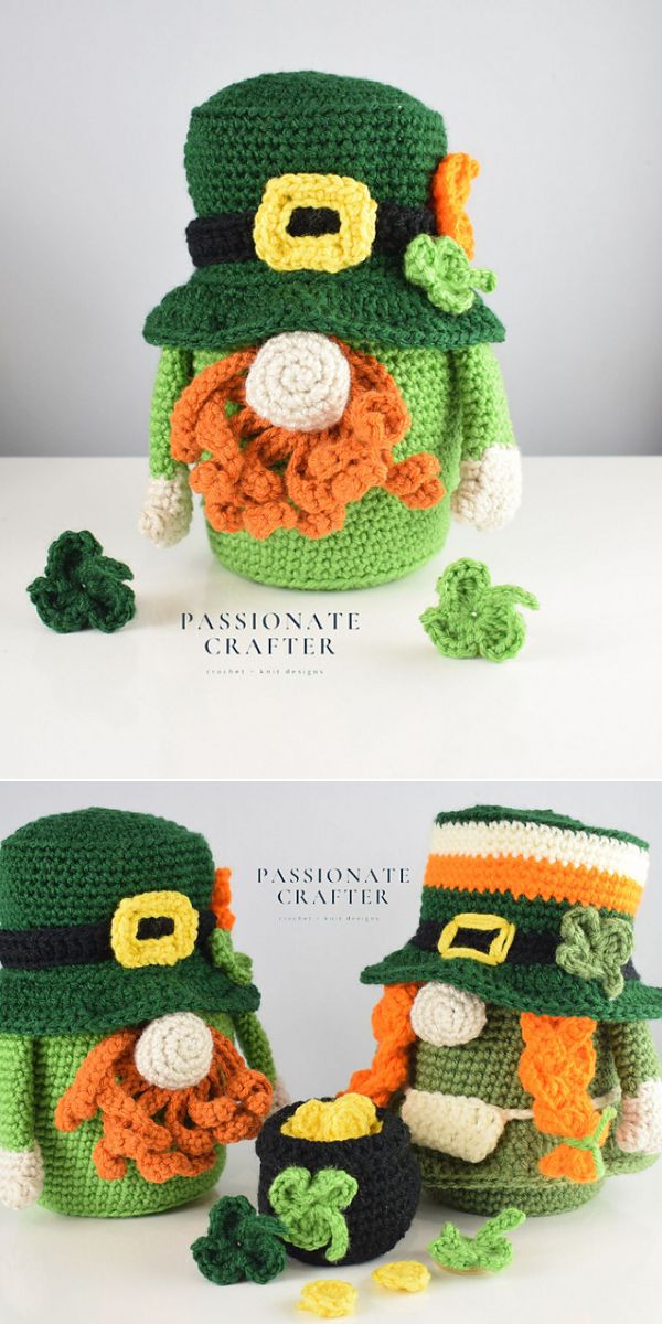 Leprechaun gnome amigurumi free crochet pattern