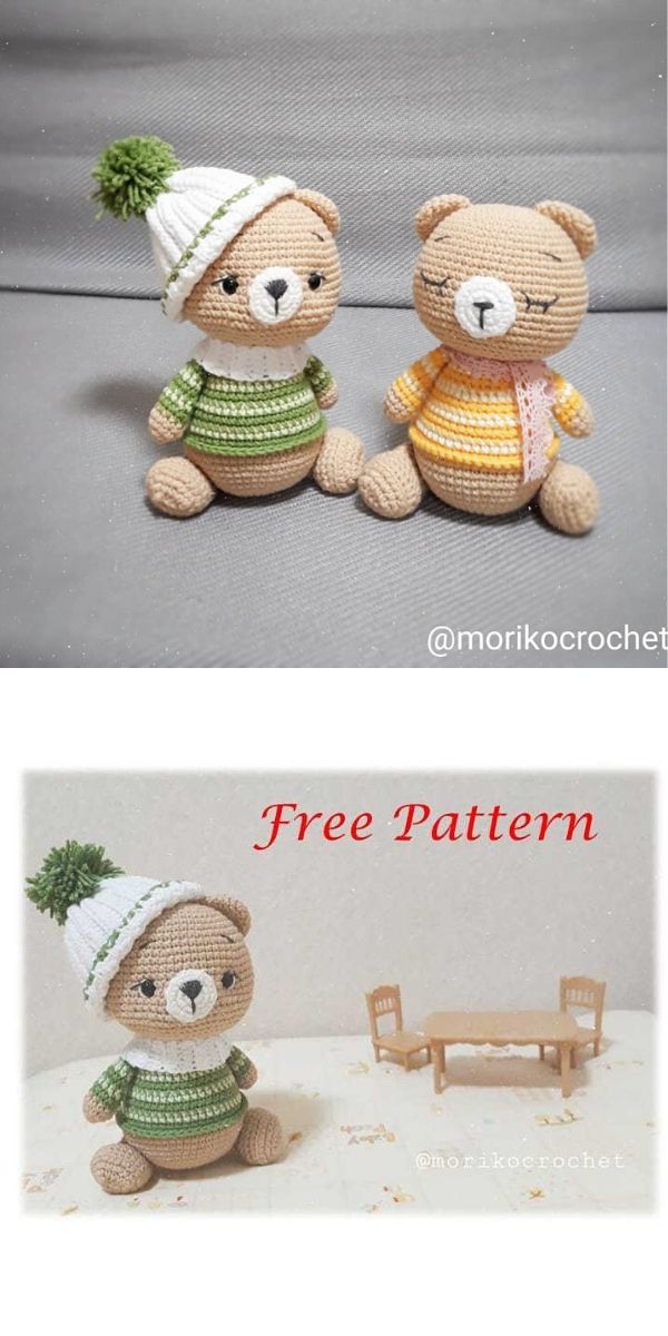 tiny crochet bear free pattern
