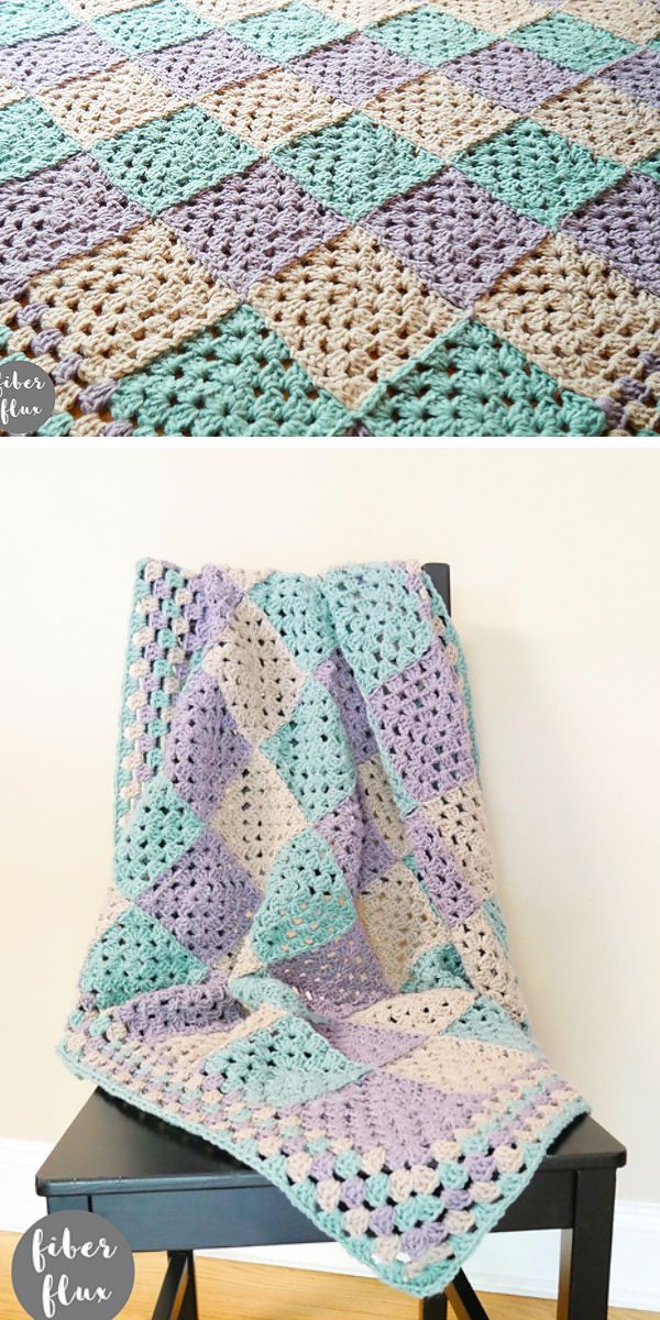 free crochet square baby blanket pattern