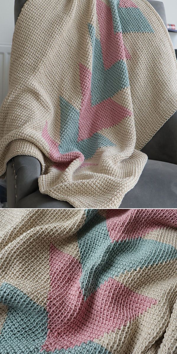 tunisian crochet blanket free pattern