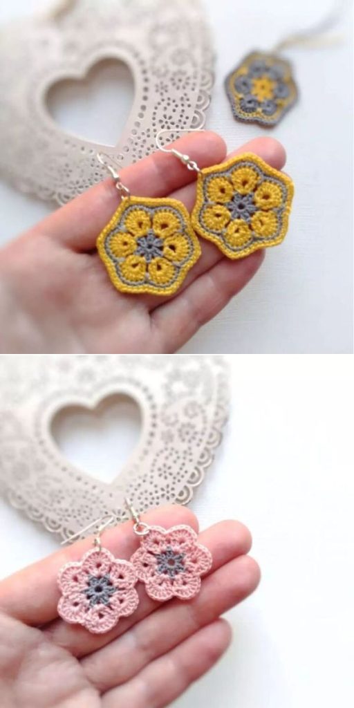 crochet earrings free pattern