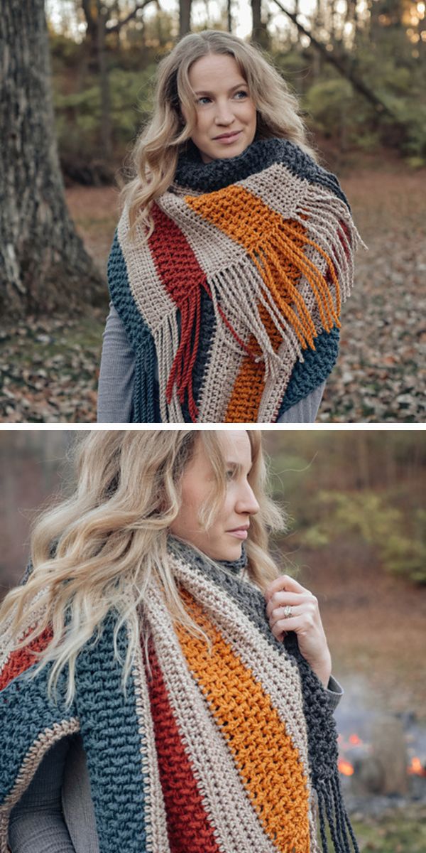 striped scarf free crochet pattern