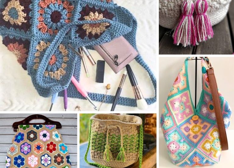 27 Colorful Bags Free Crochet Patterns