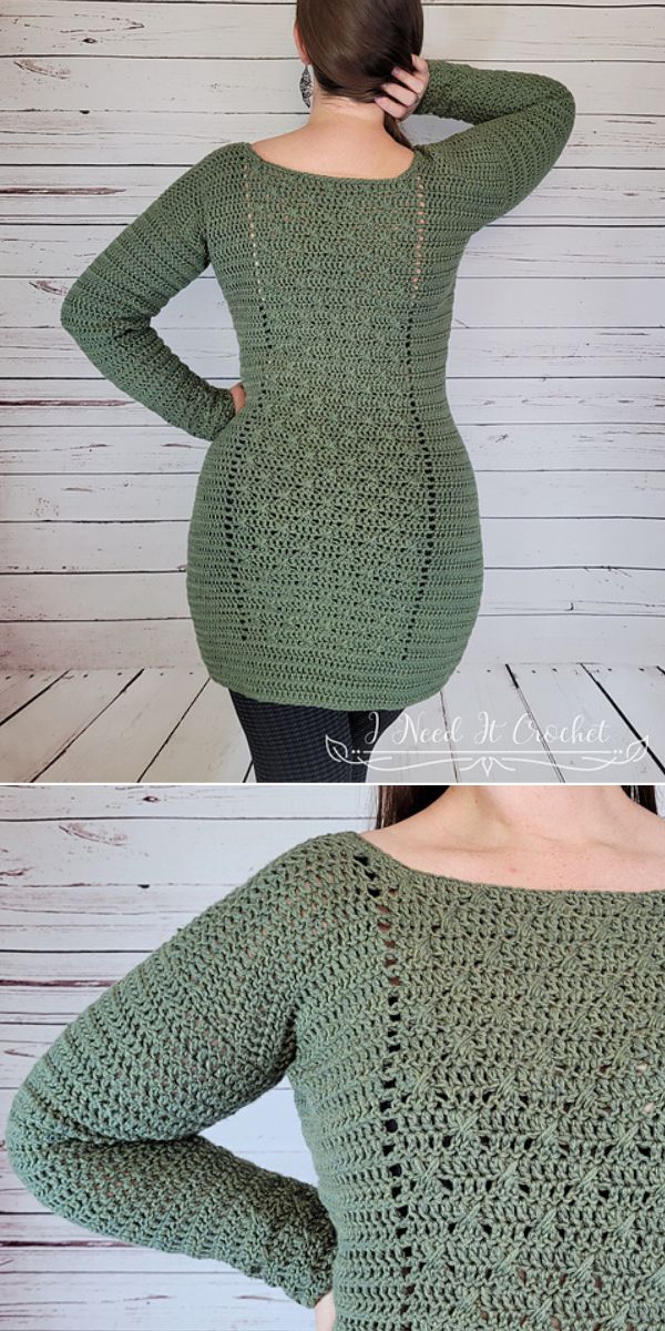 crochet sweater dress free pattern