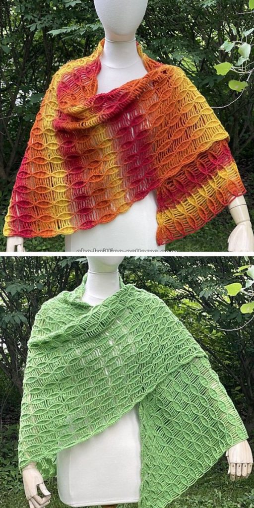 ombre crochet shawl free pattern