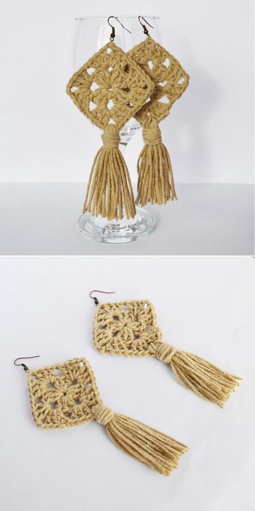 earrings free crochet pattern