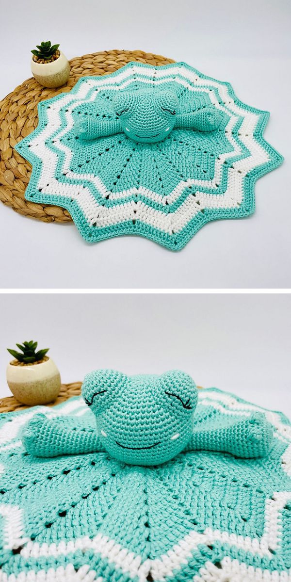 amigurumi frog lovey free crochet pattern