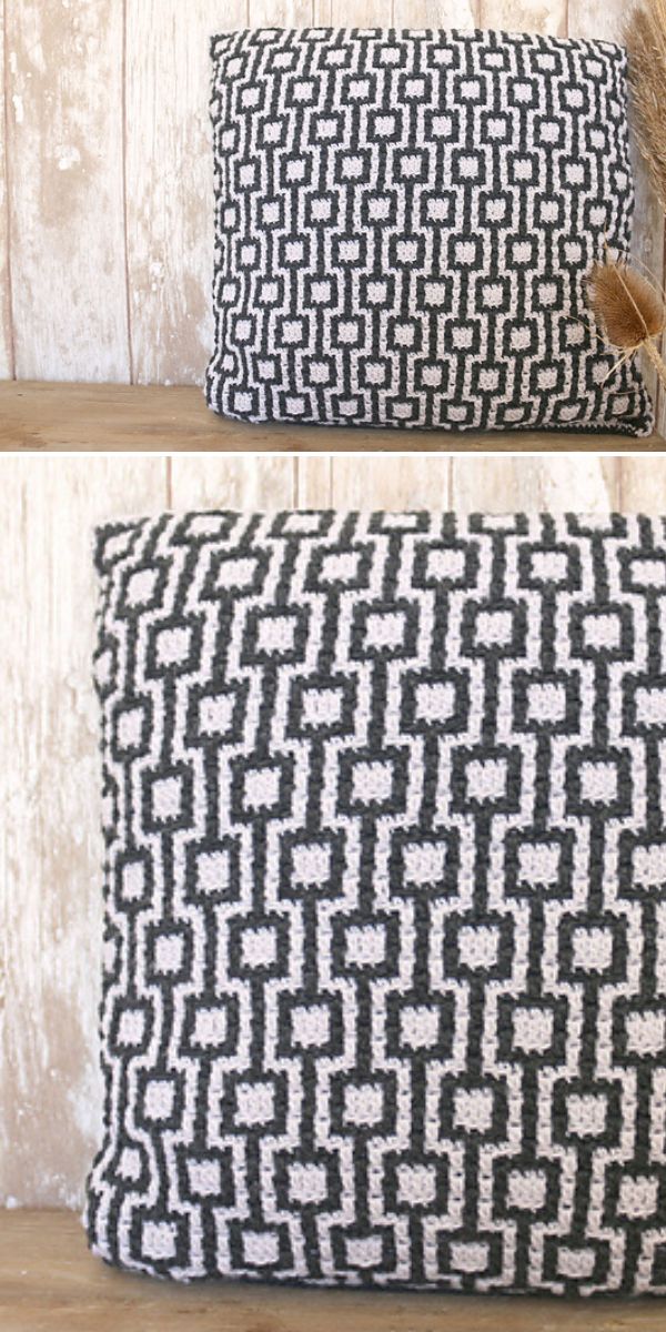 mosaic pillow free crochet pattern