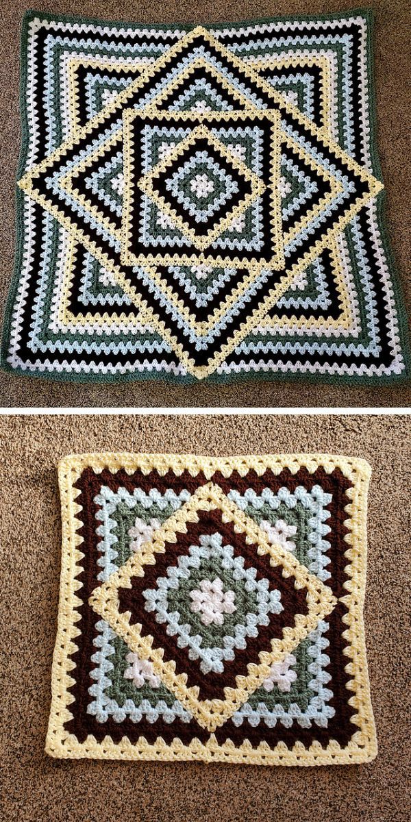 Kaleidoscope Crochet Snuggly Plaid free pattern