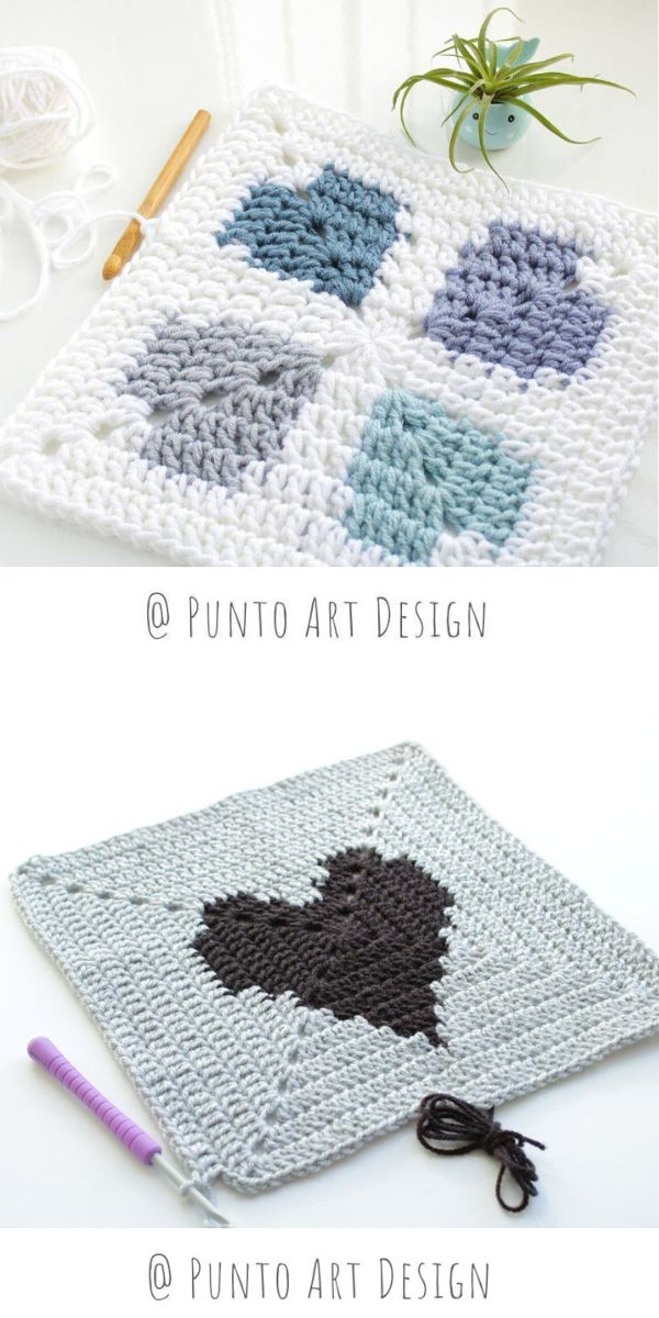 Solid Granny Square free crochet pattern
