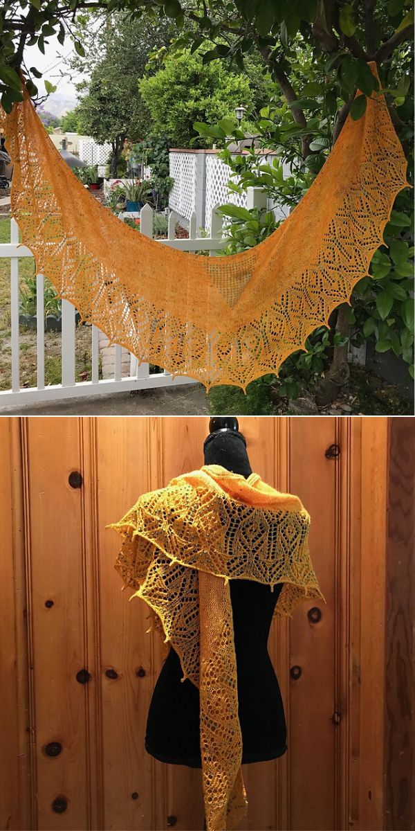 free knitted lacy shawl pattern