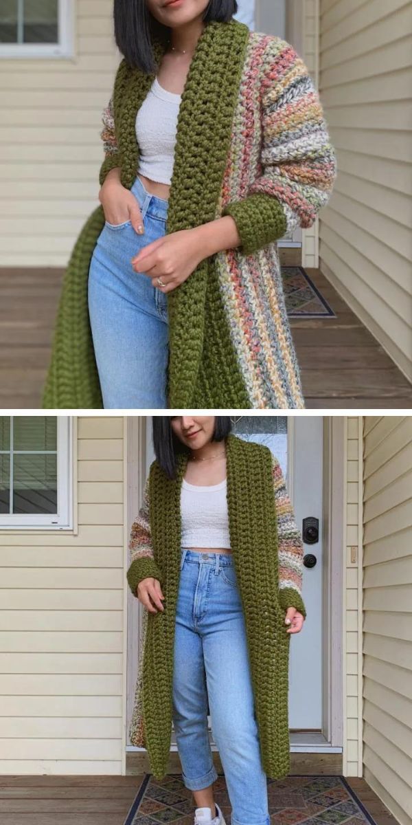 19 Crochet Long Cardigans – Free Crochet Pattern