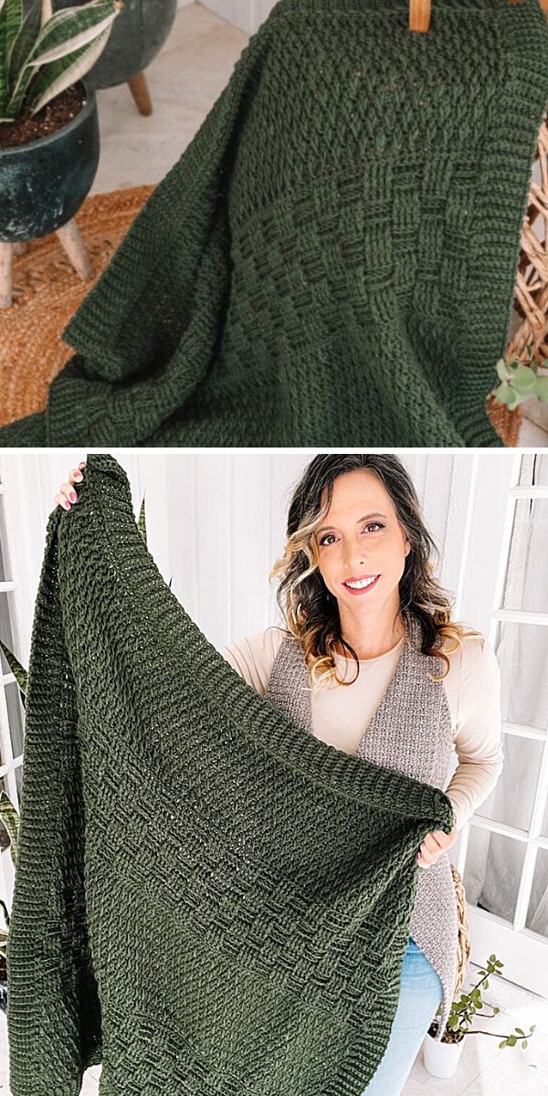 Textured Crochet Blanket free pattern