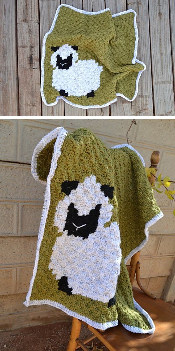 c2c baby blanket free crochet pattern