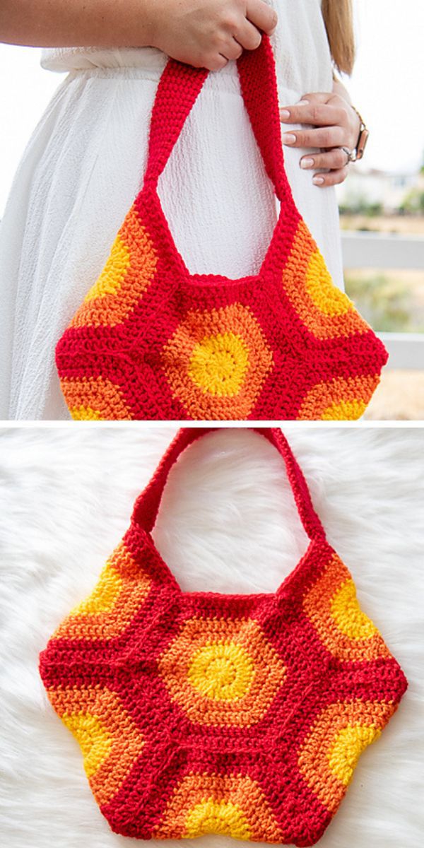 crochet hexagon bag free pattern