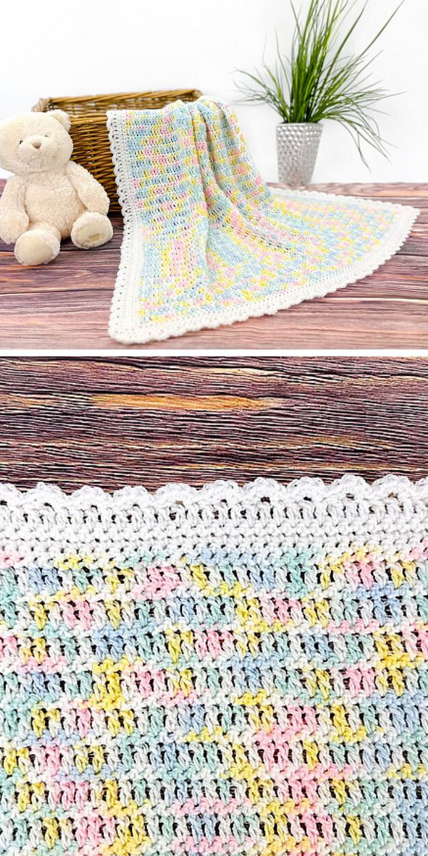 Beginner Baby Blanket free crochet pattern